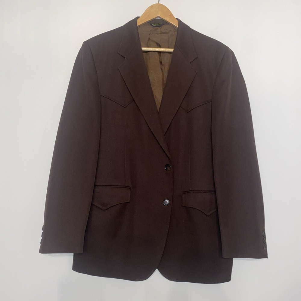 Vintage  1970s American Original Brown Blazer Men's 42R USA Made Western Style
